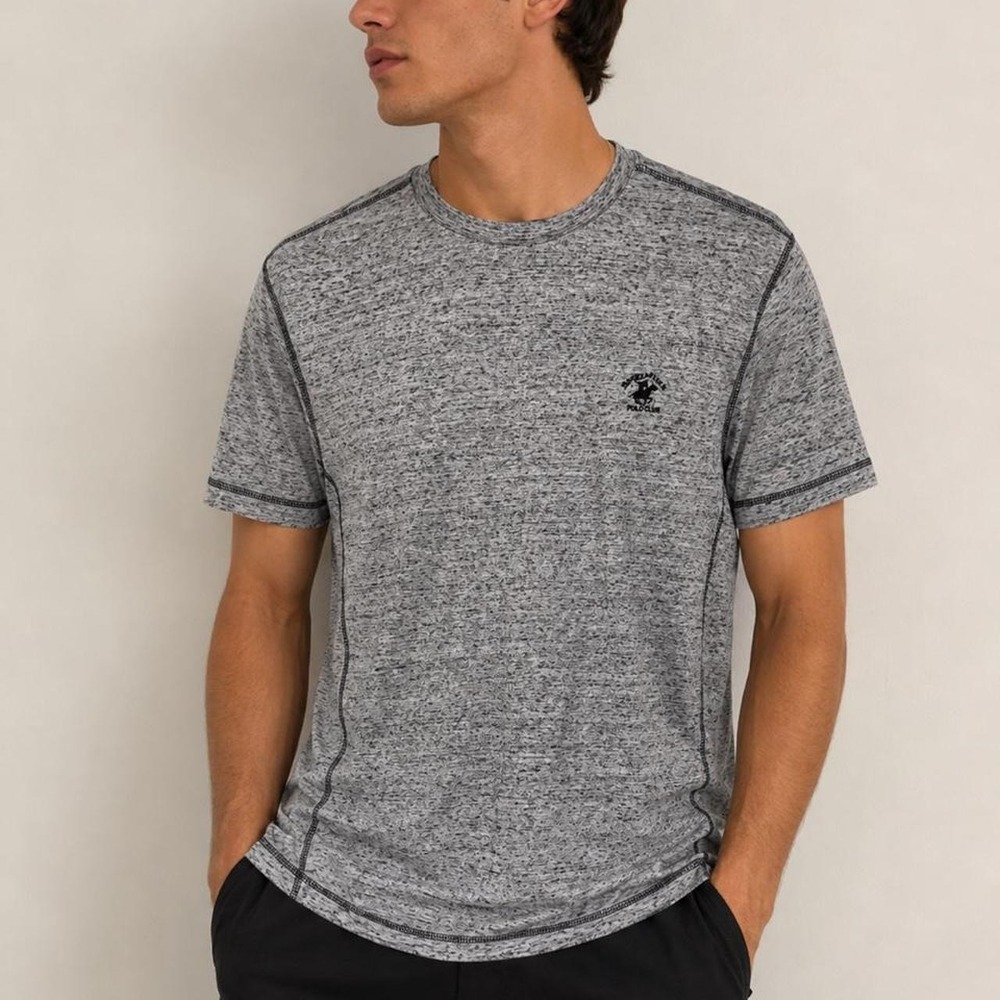 Beverly Hills Polo Club Gray Speckled T-Shirt